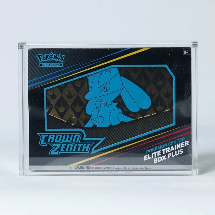 Custom acrylic Box pokmon tcg Elite Trainer Box (ETB) Plus acrylic Protector case with Magnet Lid