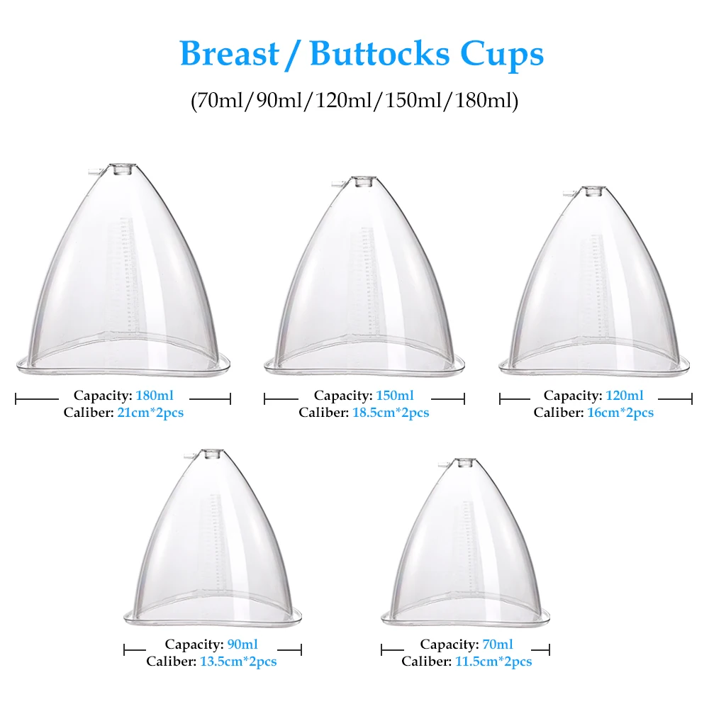 180ml XL big cups enhancement mechanical pump buttock lifting cupping breast enlargement butt lift vacuum machine