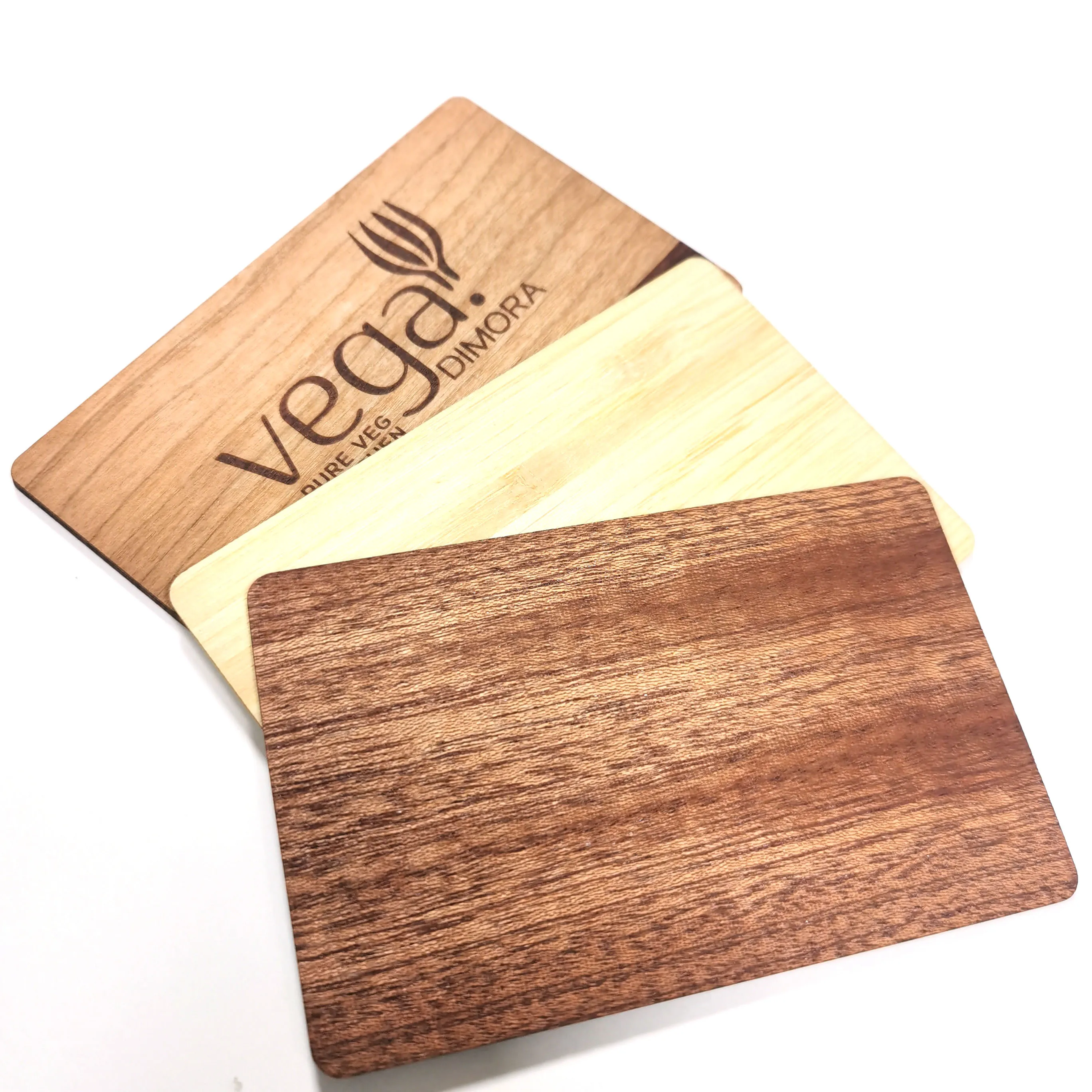 Customized logo different thick nfc wood business card