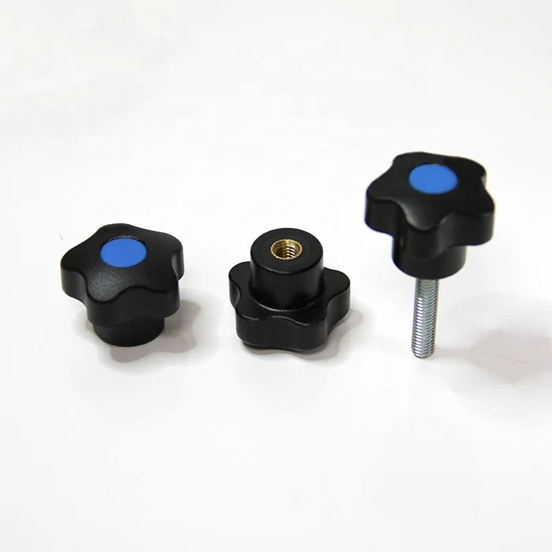 plastic nylon star handle  T-shaped hand twist nut screw  triangular spherical fastening knob  mechanical through hole handle