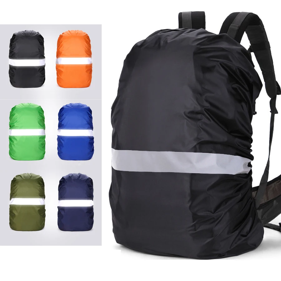 LHI Outdoor Mountaintop 55L/65L Foldable Waterproof Reflective Travel Tactical Rucksack Dust Raincover Backpack Rain Cover Bag