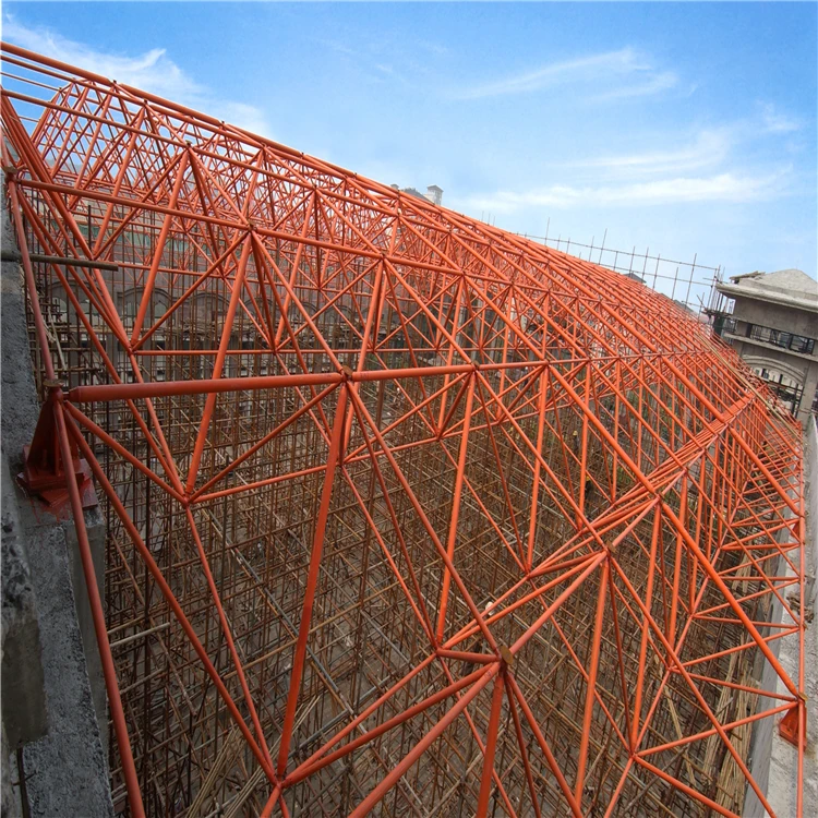 Custom steel space frame roof structure system	 steel space frame roof trusses of building