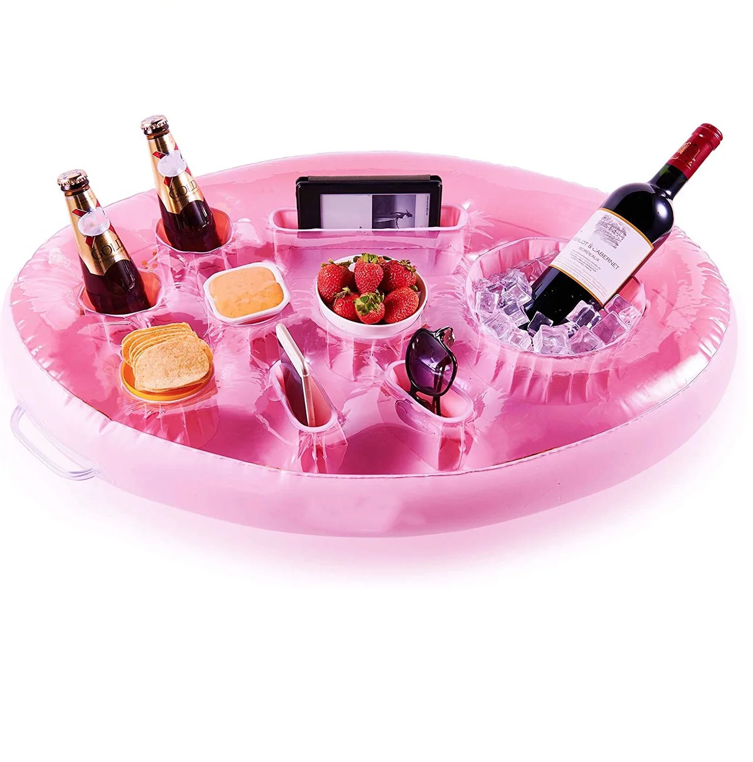 hot sale Inflatable pink Floating Drink Holder for Pool Party Beach