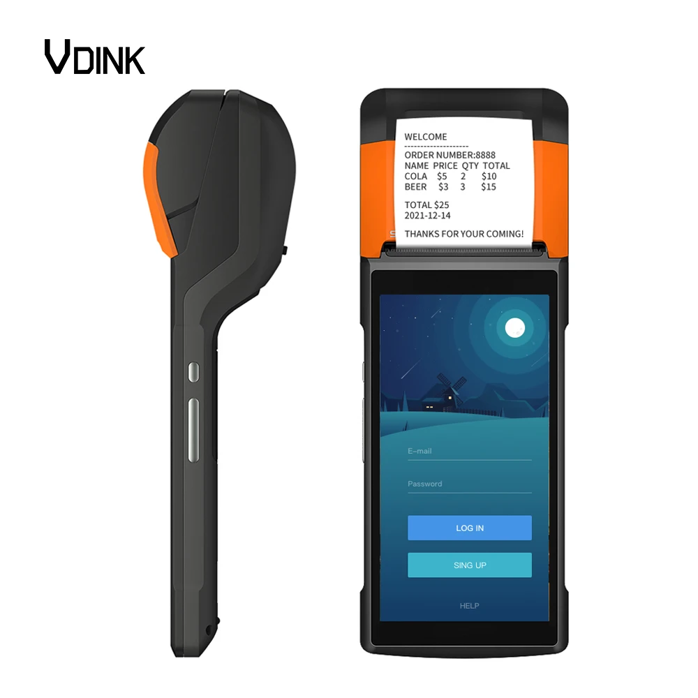 VDINK Handheld Pos Payment Terminal ODM Android Touch Screen Pos Machine Cash Registers Soporte Para Movil Pos Systems
