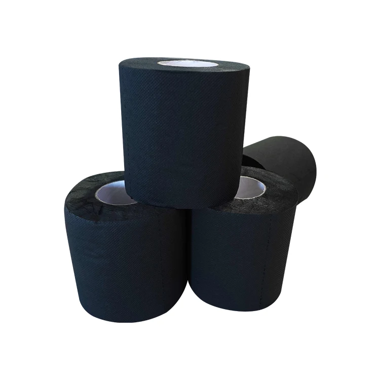 Hot selling full dot embossing black toilet tissue paper roll