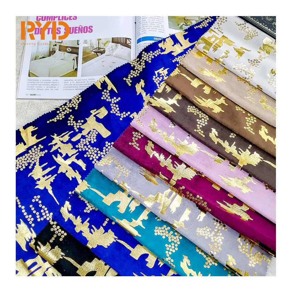 2022 Holland Velvet New Foil Polyester Knitting for Furniture and Upholstery Sofa Fabric