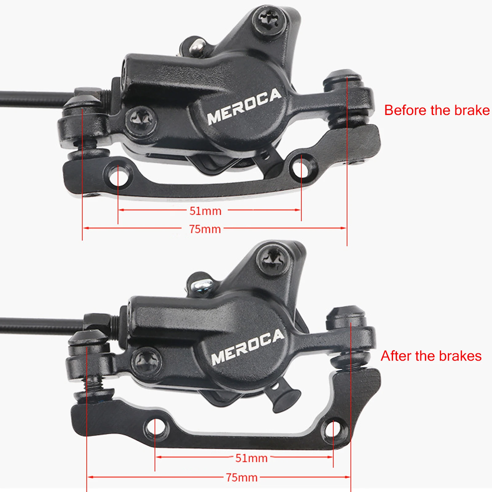 Brake Hydraulic Disc Oil Mountain Bike Brake Front Rear Bike Caliper Clamp Cycling Parts