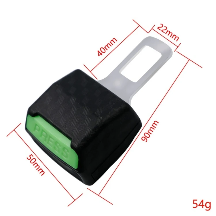 1pair Car Safety Belt Insert Head Limiter Lock Tongue Luminous Car Safety Belt Buckle