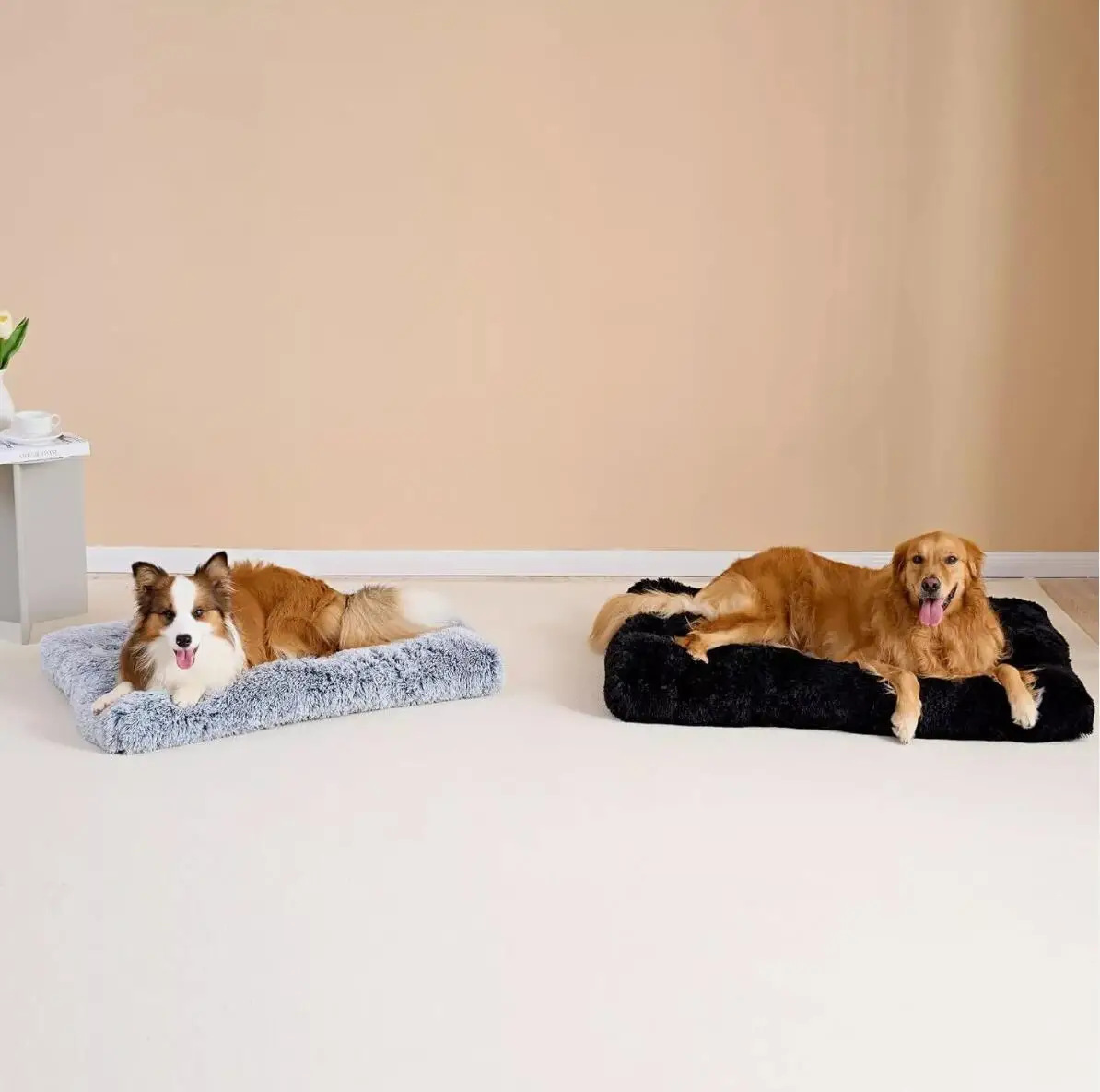 2024 однотонный плюшевый коврик для собак самонагревающийся мягкий подушка кошки моющаяся
