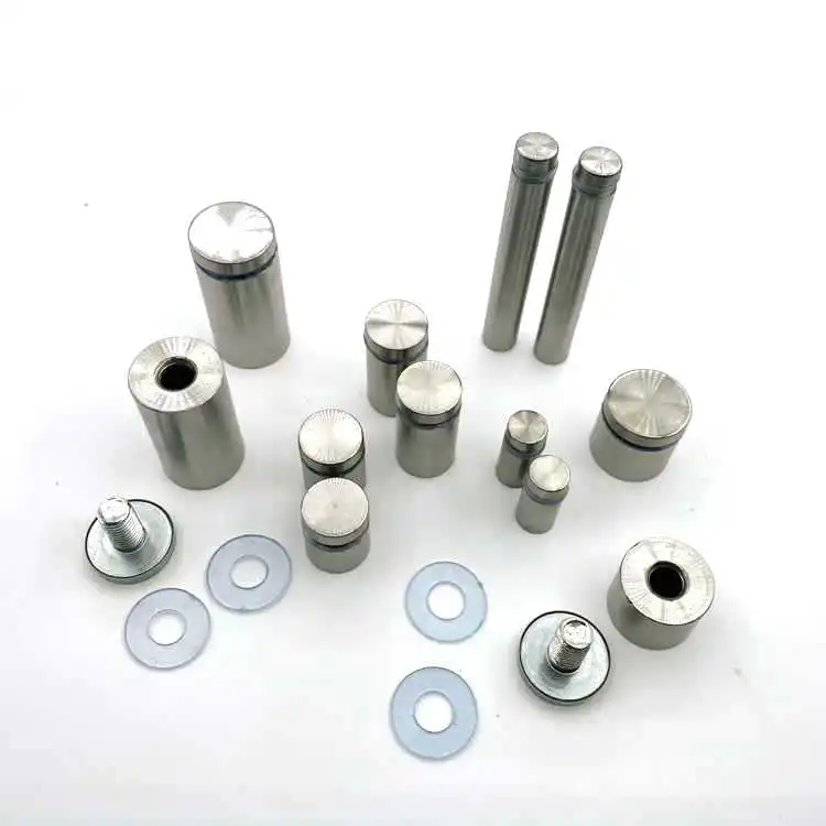 Metal Wall Mounted Standoff Pin Bolt Solid Hollow Stainless Steel Aluminum Sign Screw Standoff Glass Spacer
