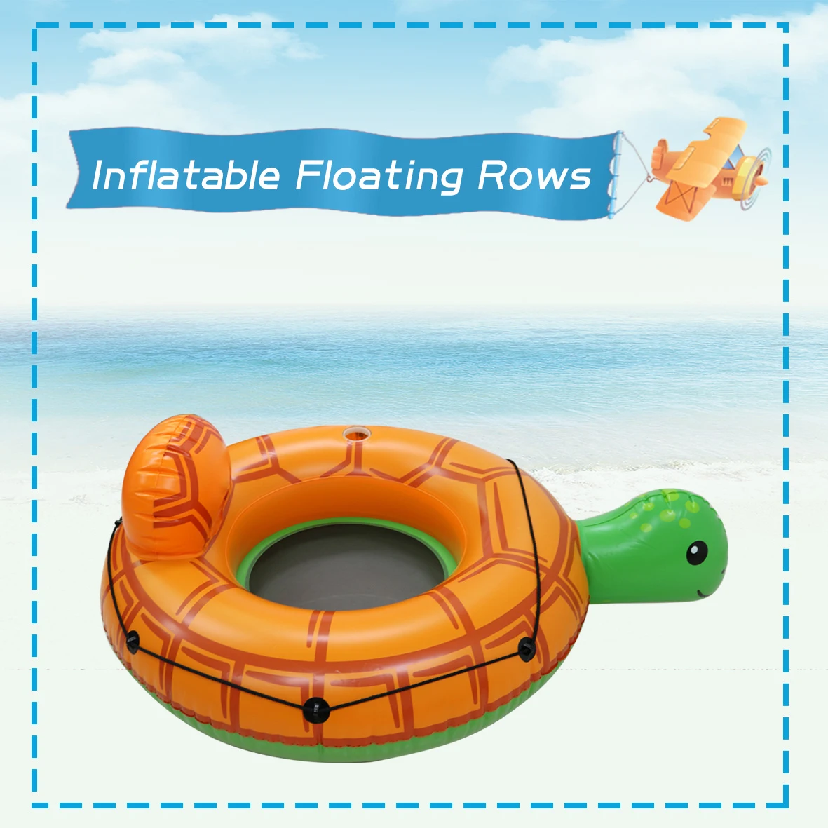 Factory Custom Logo Size Turtle River Raft Inflatable Tube Swimming Inflatable Pool Float