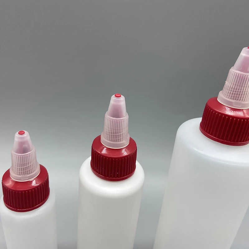 Empty PE Plastic 30ml 60ml 120ml squeeze pigment ink bottle with twist cap