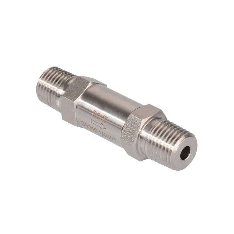 Stainless Steel 304/316 Hydraulic Valve Male Thread Check Valve Non-Return Valve