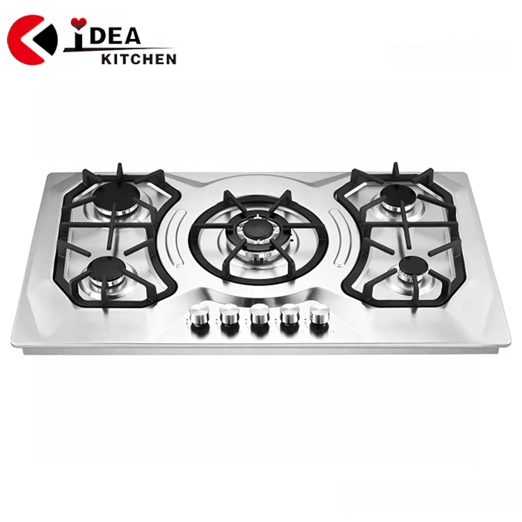 Hot Sale Kitchen Appliance  Gas Hob Built In Gas Stove 5   Burner Gas Cooker