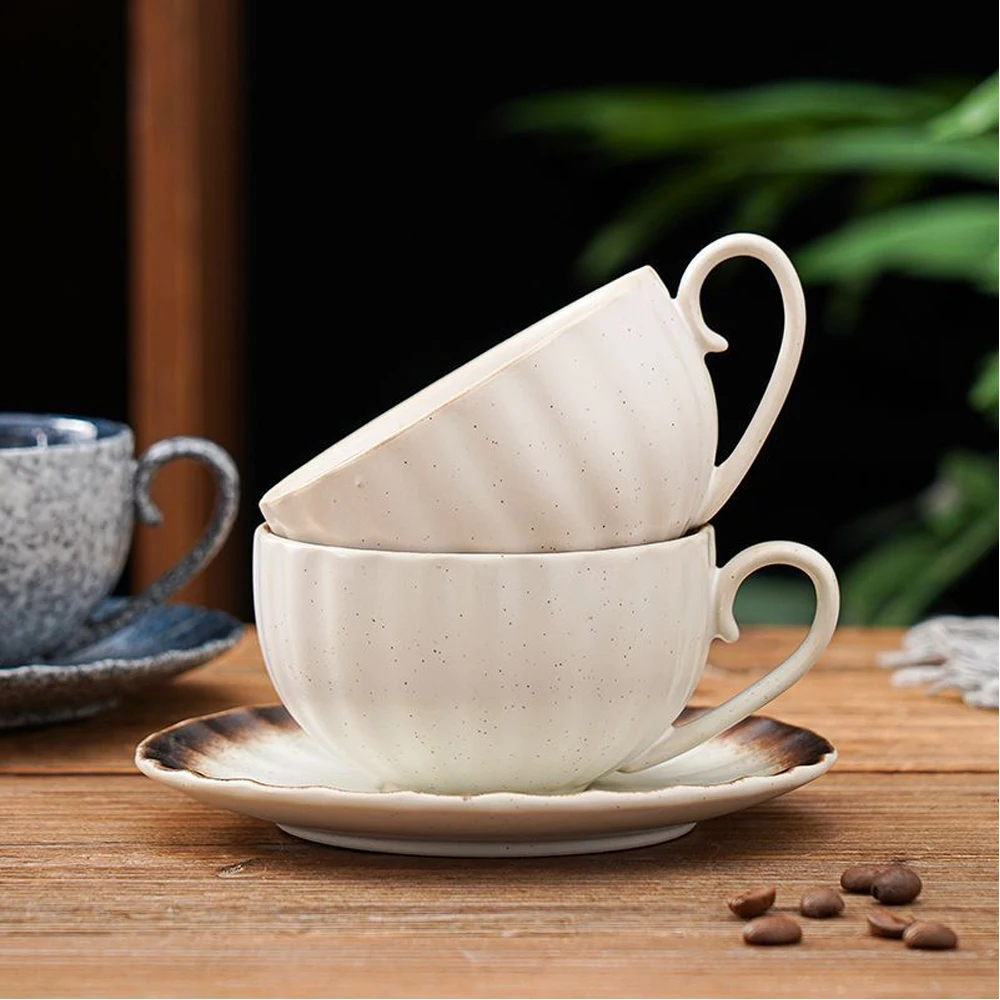 Wholesale Ceramic Vintage Mug Milk Mugs Teacup Japanese Style Latte Cup for Cappuccino Tea Mugs