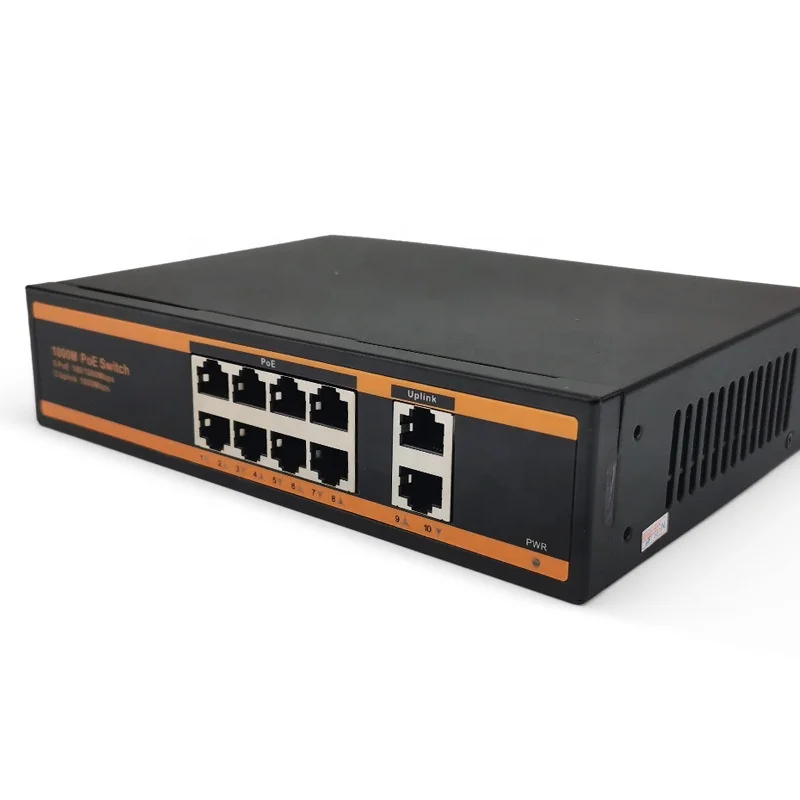 Tonglian Optical 4+2 port poe switch 100m ethernet network switch for IP Camera system