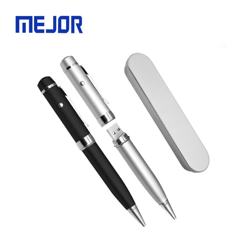 PPT Show Caneta 16G Stylo laser pointer ball-pen 3 in 1 Pluma flash drive 2.0 red laser usb pen