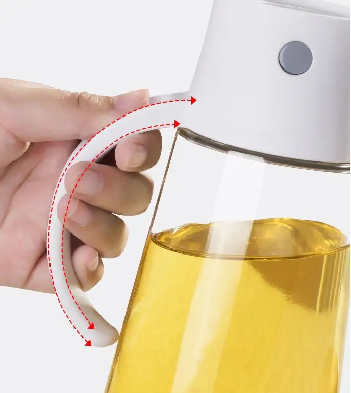 500ml Auto Flip Condiment Container With Automatic Lid Leakproof Vinegar Olive Oil Dispenser Glass Bottle for Kitchen Cooking