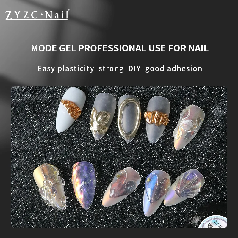2023 Hot selling PVC Solid Soft Nail Clear UV Gel DIY  Non Sticky 3D Carving Soak Off Gel Polish