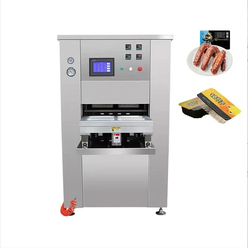 Commercial Gas Flushing Nitrogen Oxygen Carbon Dioxide Tray Chamber Vacuum Packing Sealing Machine For Food