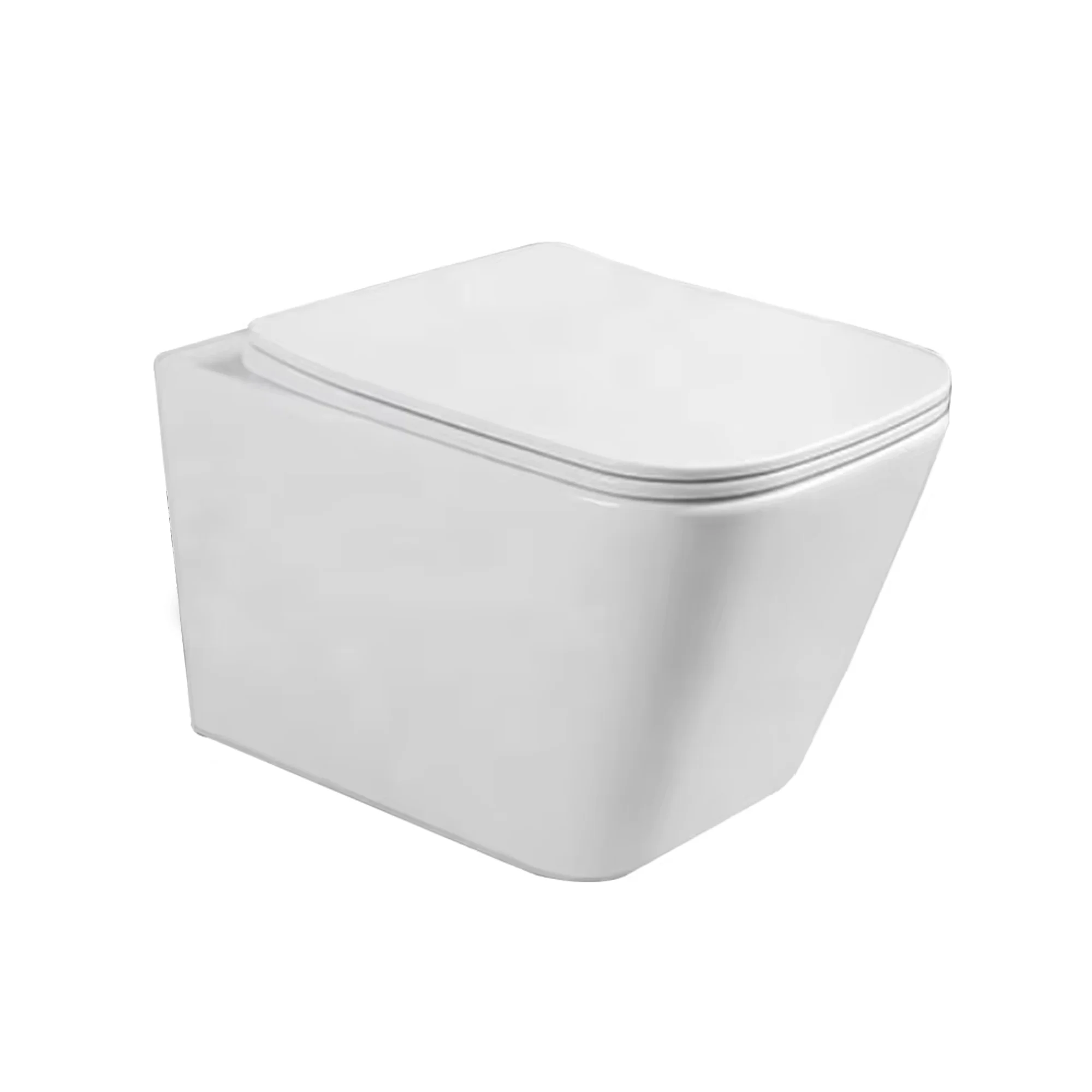 Solovia Toilette Bowl Wc Suspend Modern Hanging Mount Water Closet Rimless Floating Ceramic Wall Hung Toilet for European Market