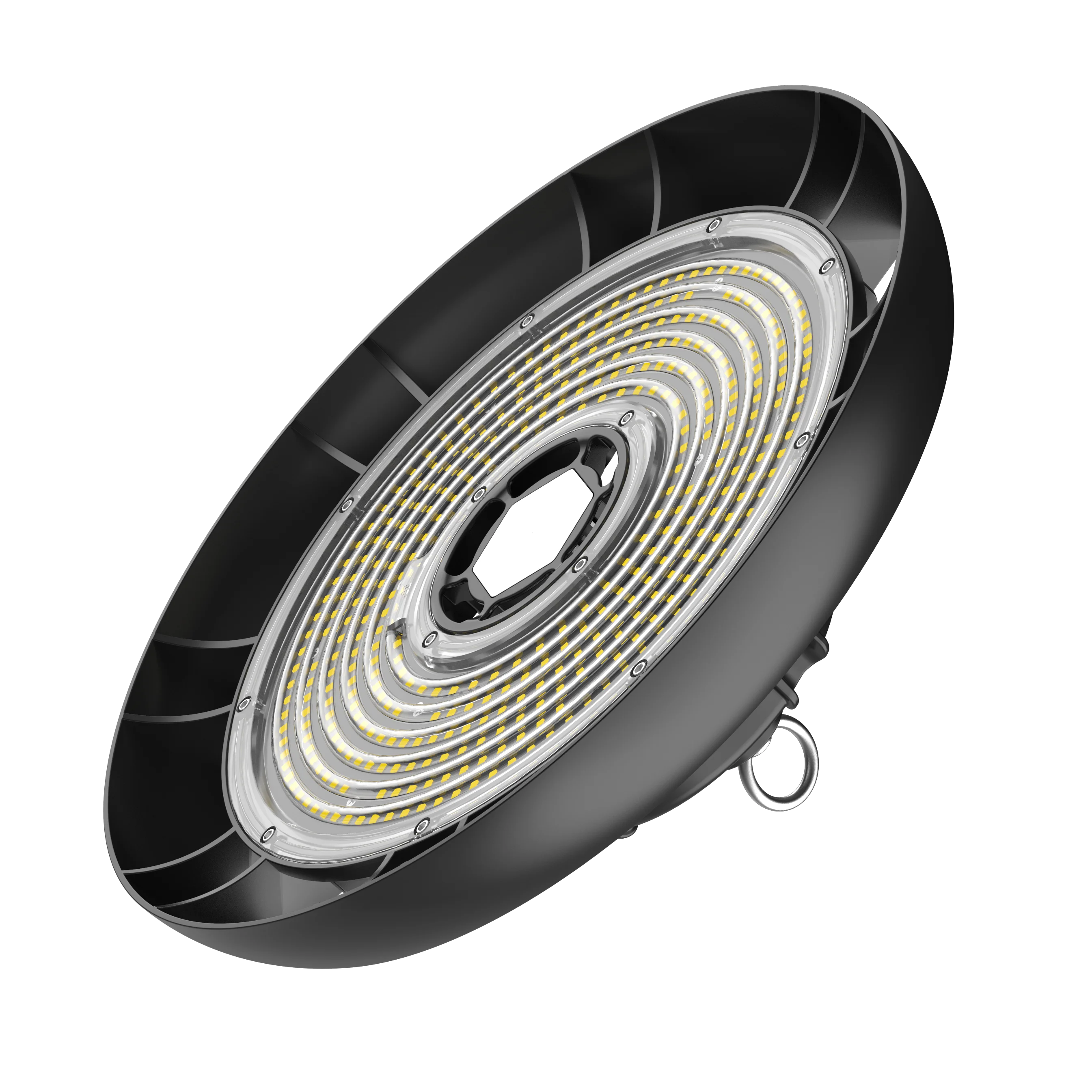 Emergency microwave sensor industrial CCT power dimmable thin ufo 100w  200w 240 150 watt led highbay light for warehouse