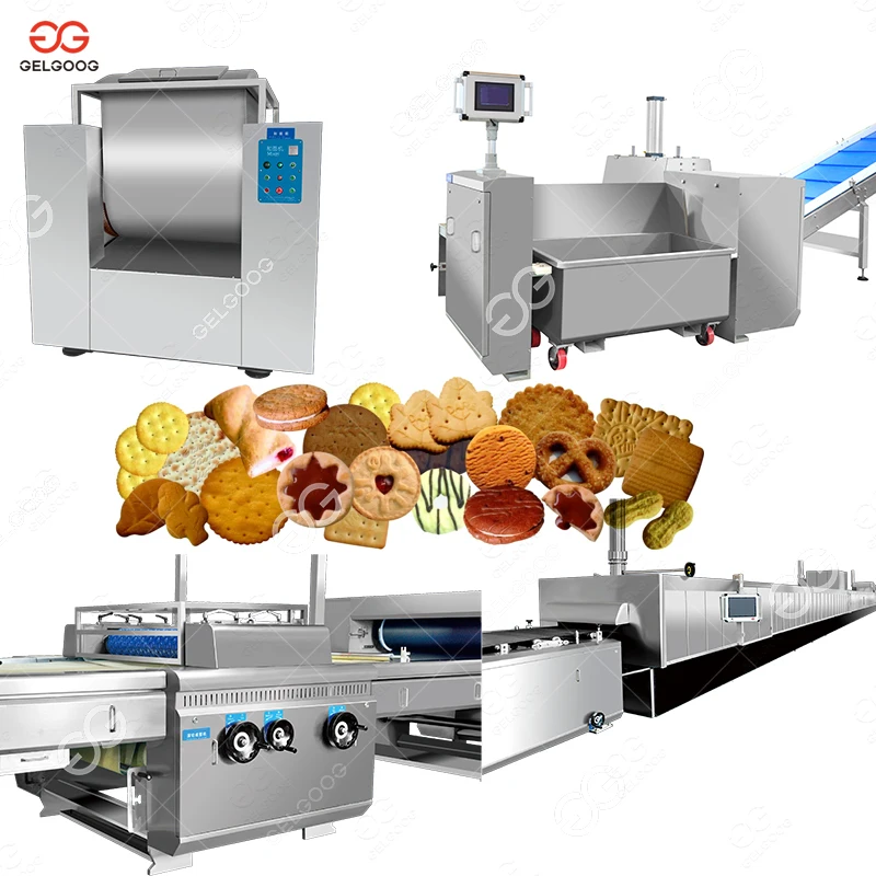 Automatic Type Cookies Making Biscuit Dough Sheeter Giant Vegan Cookie Machine Iced Gems Biscuit Plant