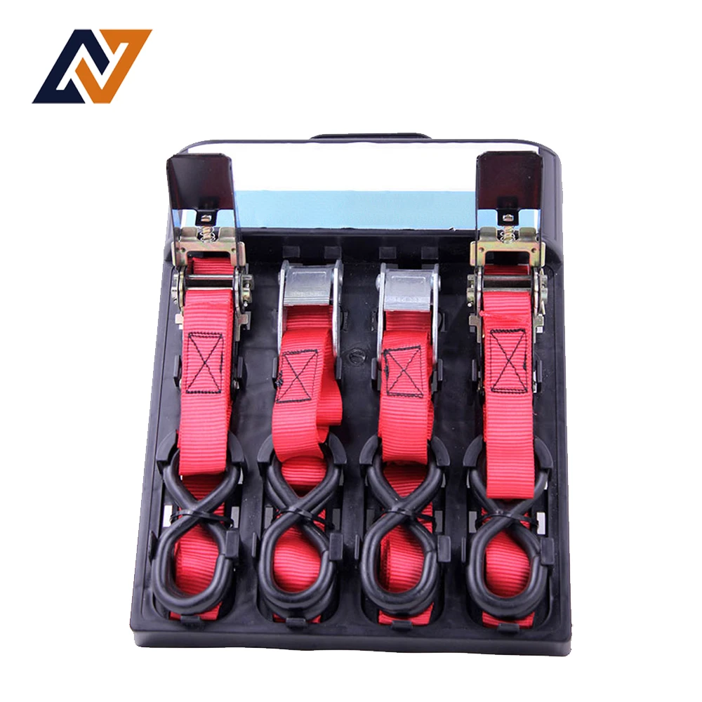 2.5*500cm Lashing Belt Ratchet Tie Down Straps with Coated S Hook Motorcycle Straps Tie Downs