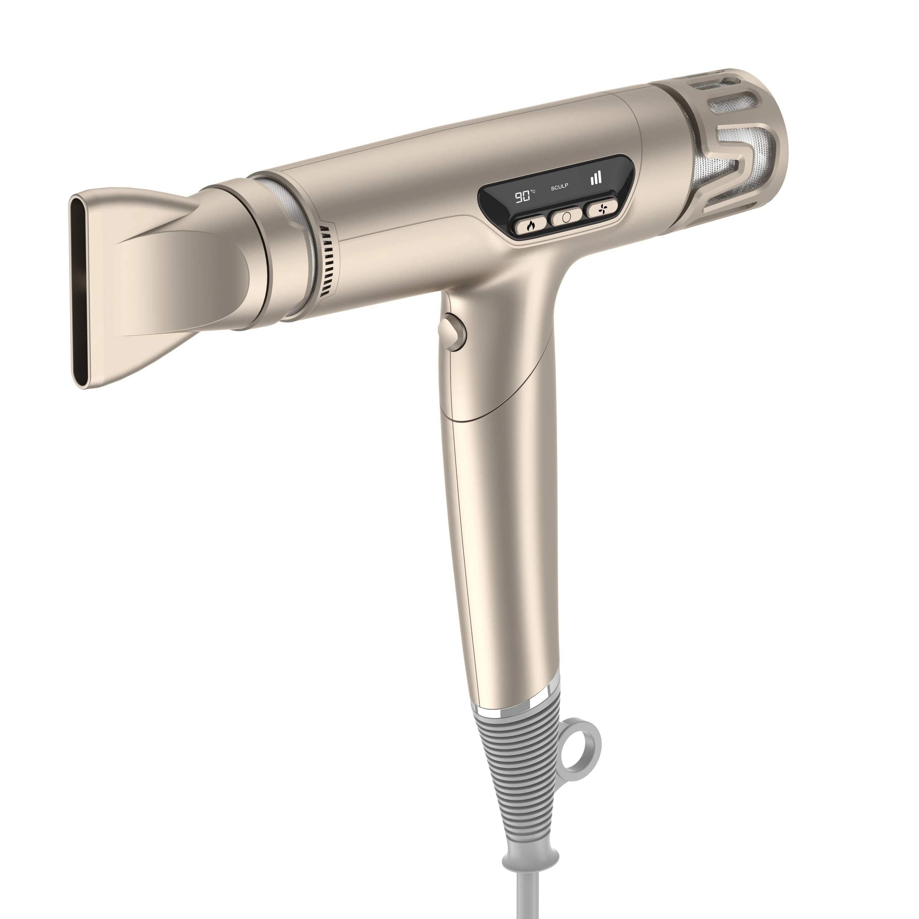 Professional Smart LCD Screen High Speed Powerful Negative Ion Hair Dryer