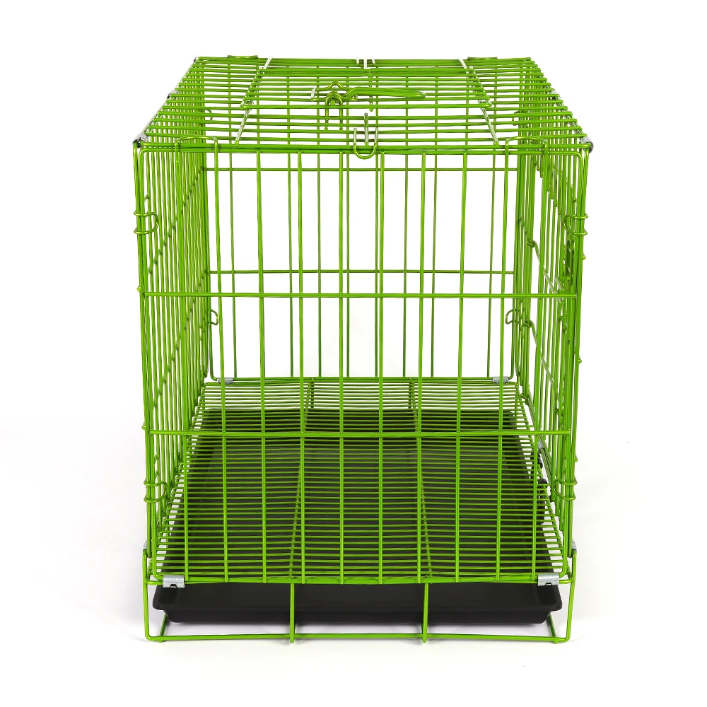 Cheap Metal Wire Dog Cages Pet Display Fashion Double Door Kennel Pets Rest Sleeping Dog Cages With Tray Pet Cages