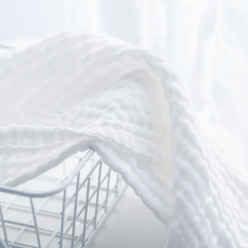 Absorbent Baby Cotton Towel Washcloths 6 Layer Burp Cloth Muslin Organic Muslin Face Cloth 5pack