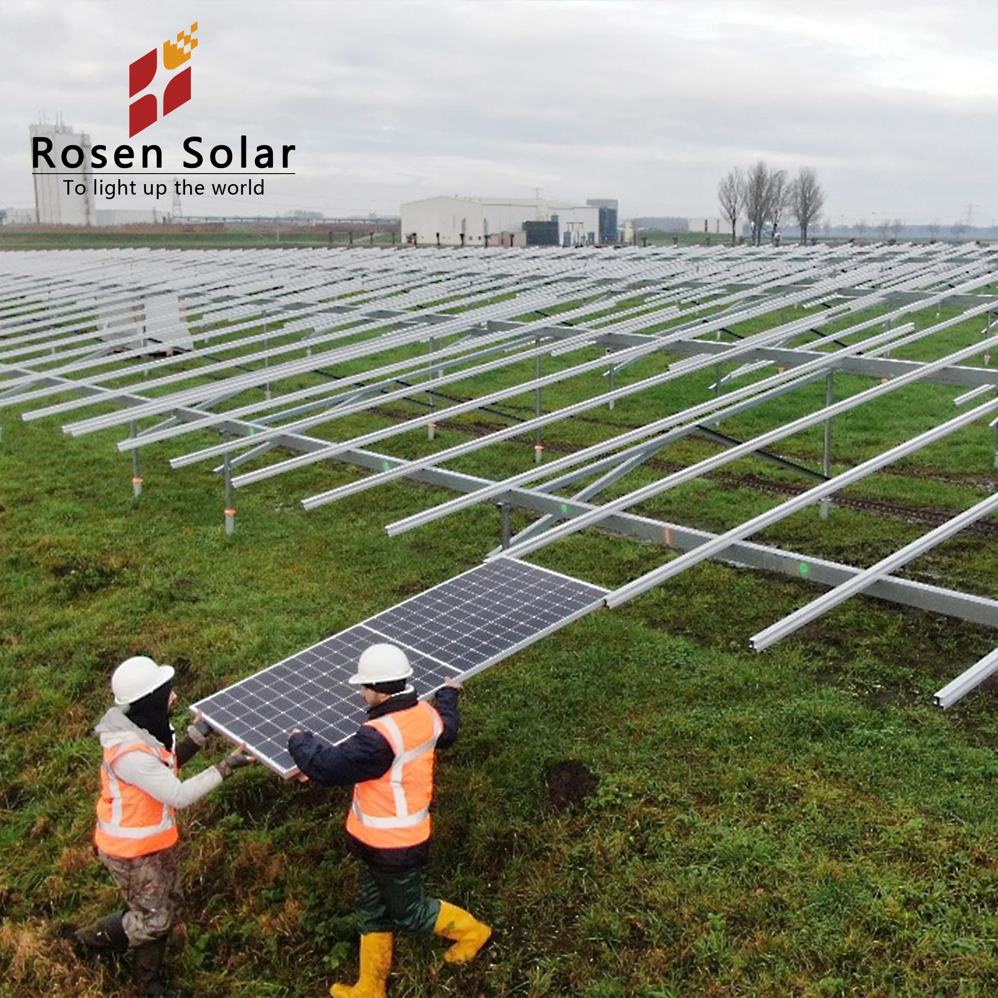 Growatt Solar Power System 100kw complete set up Ground Mount 100kw pv module system