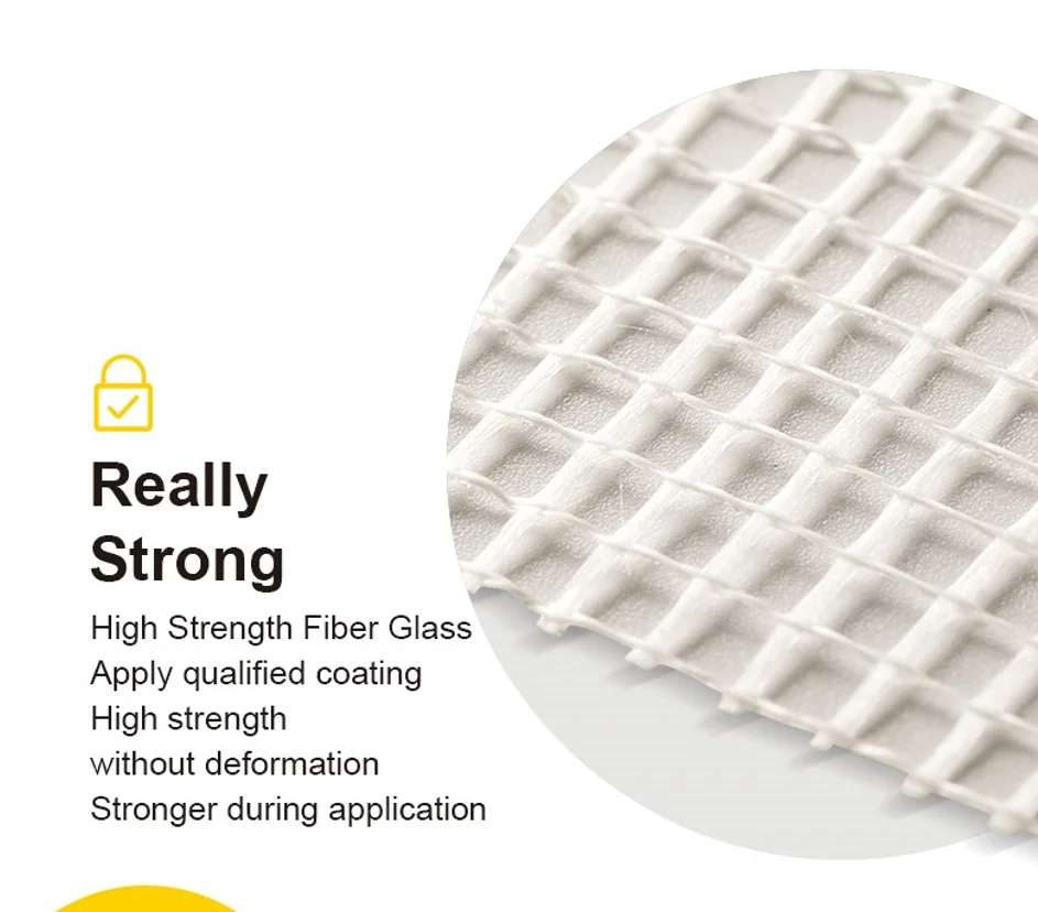 Fiber Reinforced Concrete Waterproof Fiberglass Mesh Tape Drywall Self Adhesive Fiberglass Drywall Mesh Joint Tape