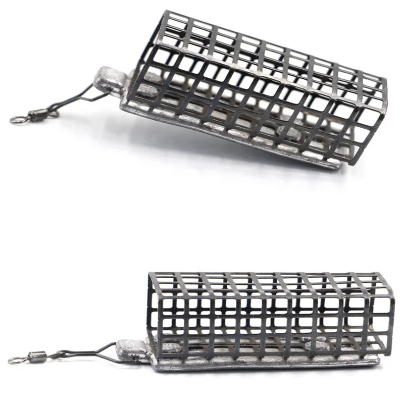 10g/20g/30g/40g/50g/60g Metal Bait Trap Basket Fishing Tackle Feeder Basket Cage Carp Fishing Feeder