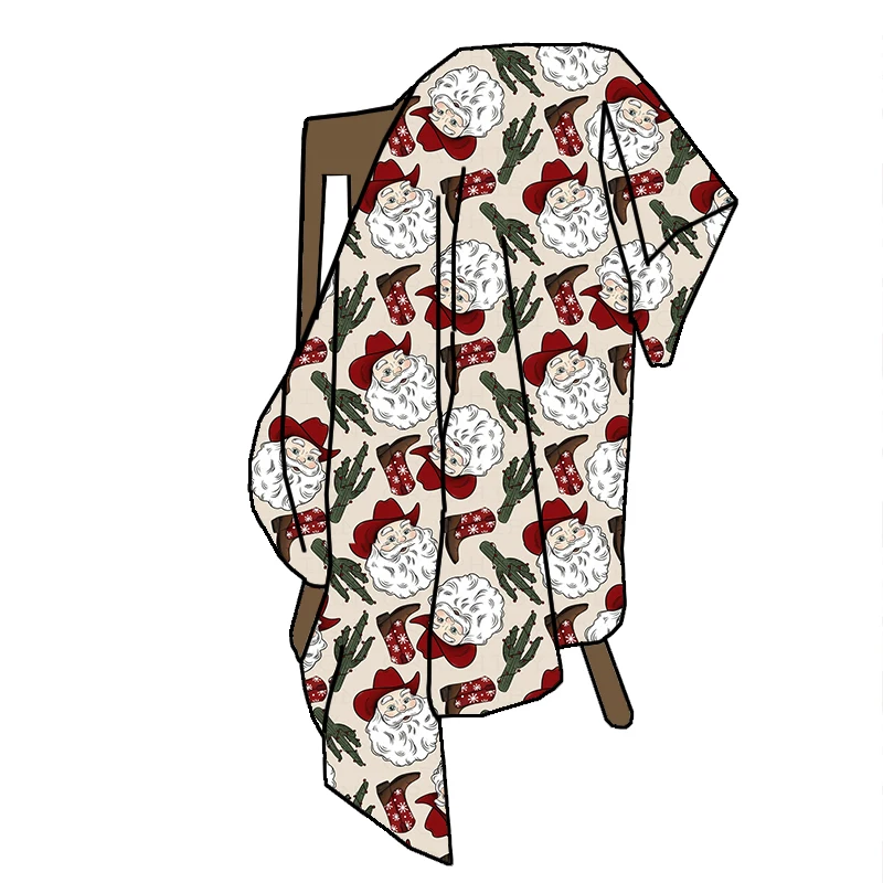 New Arrival Kids Blankets Comfy Fabric Super Cozy Custom Size Print Christmas Western Blankets