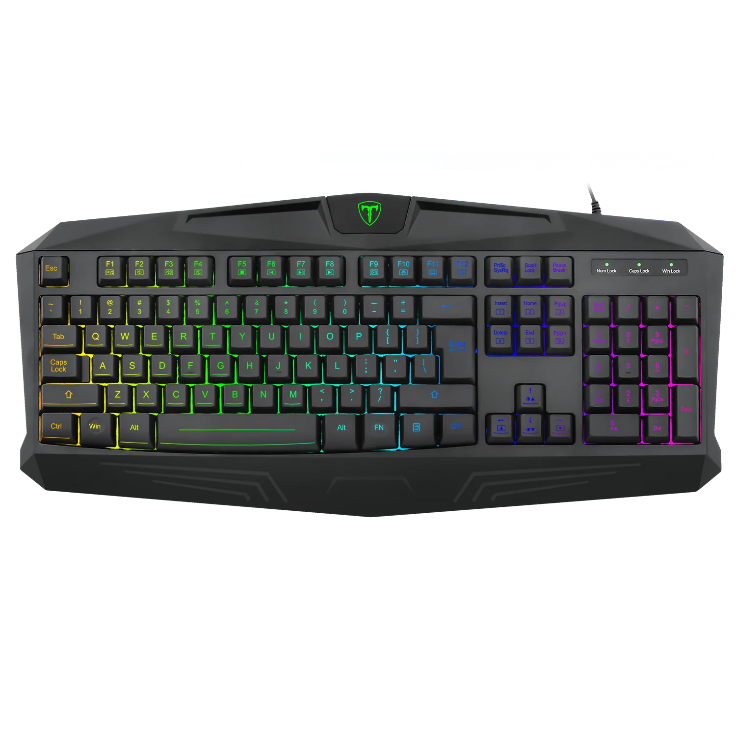High Quality T-DAGGER Wired Backlight Ergonomic Keyboard With Integrated Mouse
