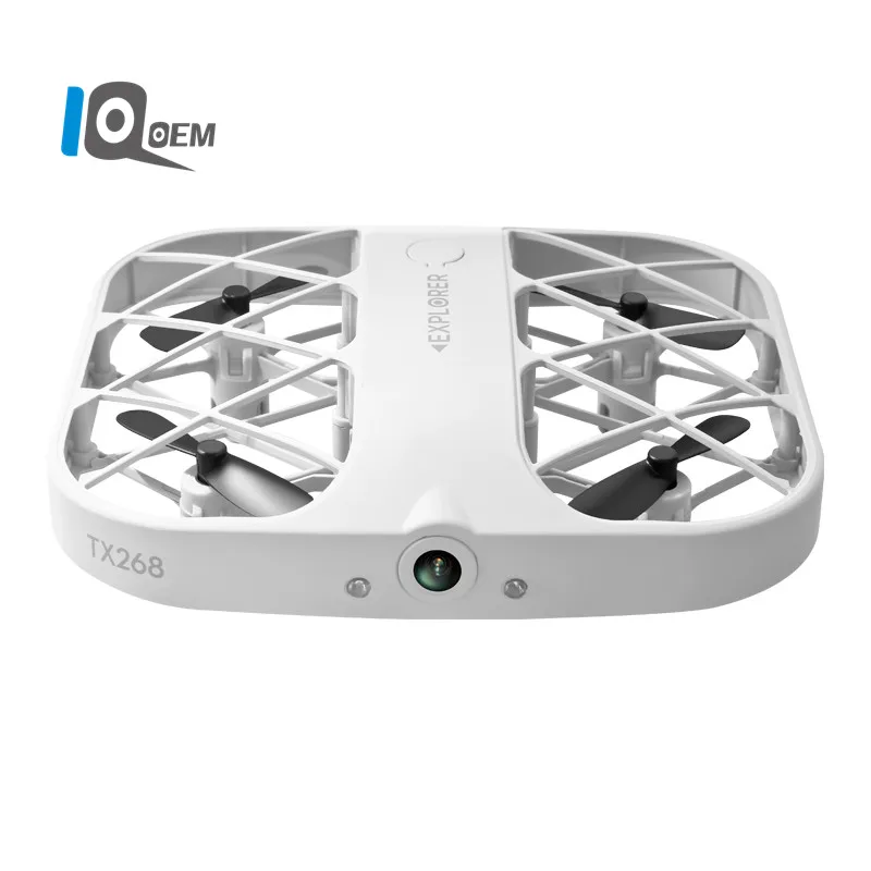 IQOEM 2023 Kids 2.4G Portable Hand Gesture Control Rc Mini Plane Drones Aircraft Quadcopter Flying Toy with HD 4k Camera