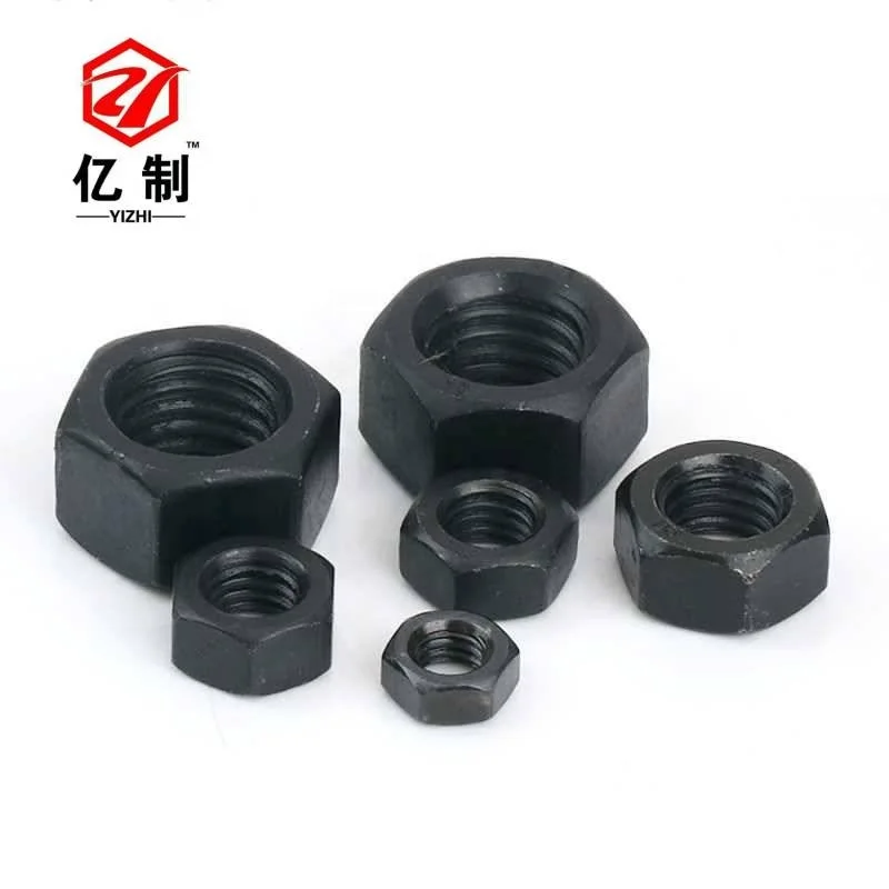 ANSI Hex nut grade 5 UNF UNC 1/4 5/16 3/8 7/16 1/2 35k carbon steel black oxide factory produce