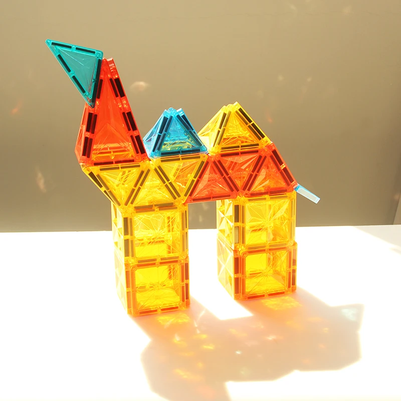 Wholesale OEM Building Tiles Magnetic tile play and learn Toys Magnetic tile kit For Children