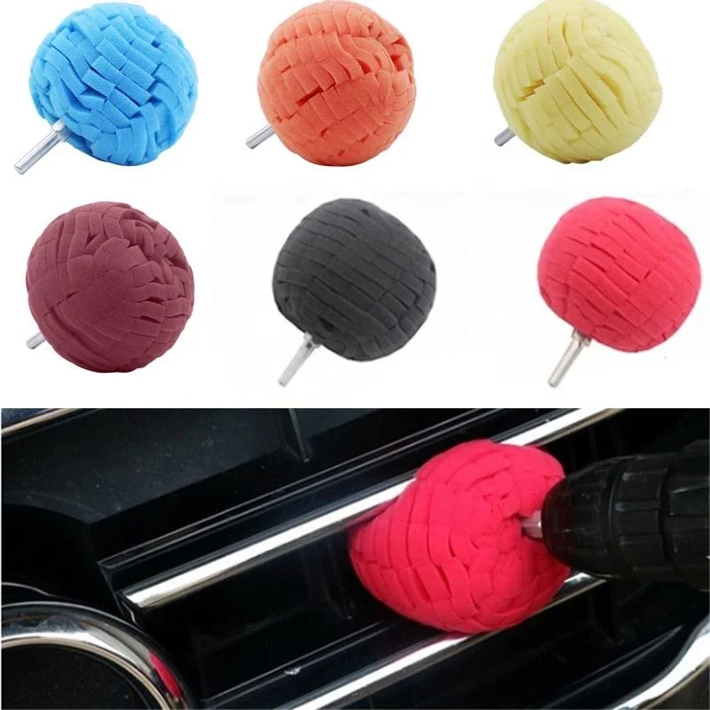 Wheel Polishing Balls for Metal Rims Foam Buffing Tool for Drill