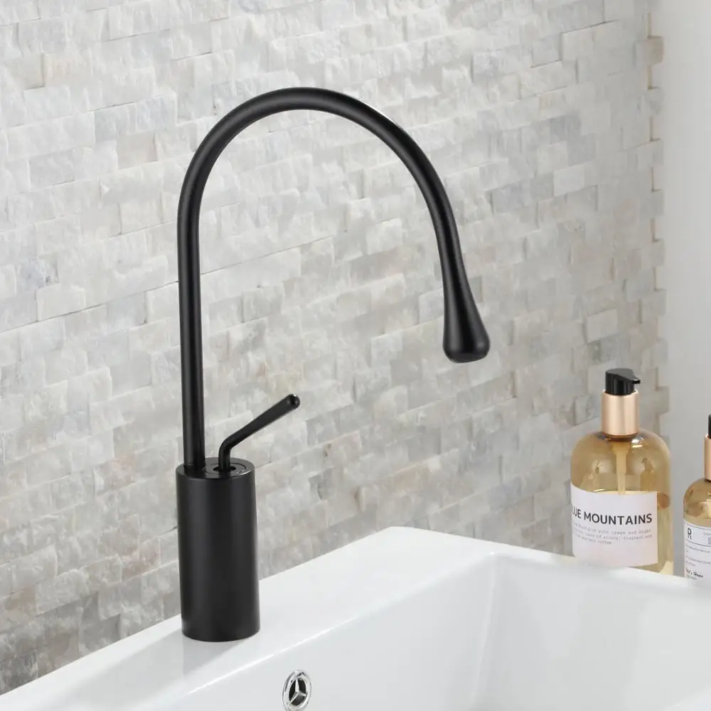 Beelee 2020 New Basin Faucet Matt Black Lavatory Bathroom Brass Water Tap