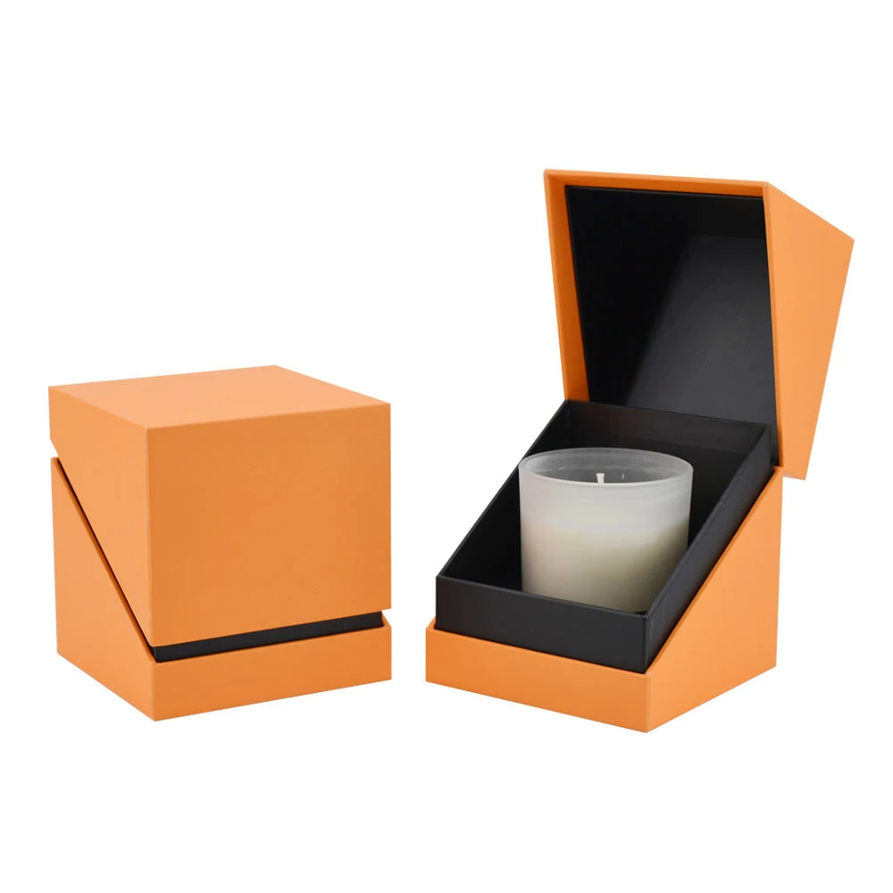 Luxury Custom Paper Candle Container Packaging Boxes For Candles Jar Perfume Gift Box With Lid Gold Foil Holographic Rigid Box