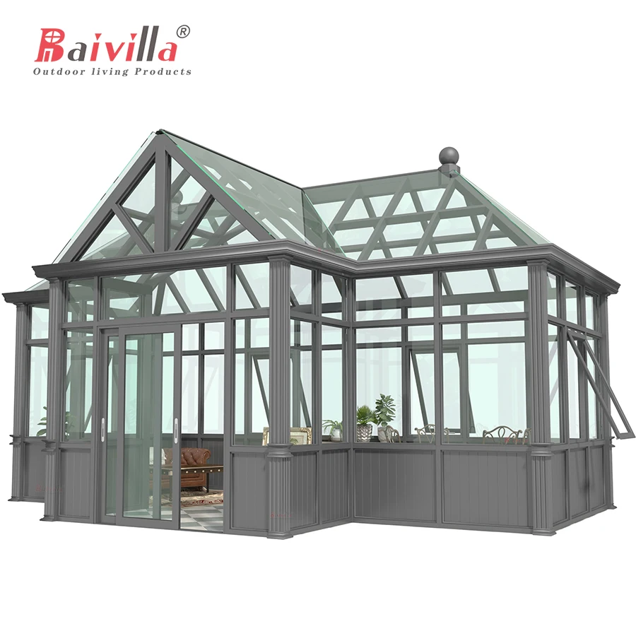 Роскошная Солнечная комната садовый сарай алюминиевая веранда гостиная портативные Солярии солярий стеклянные дома