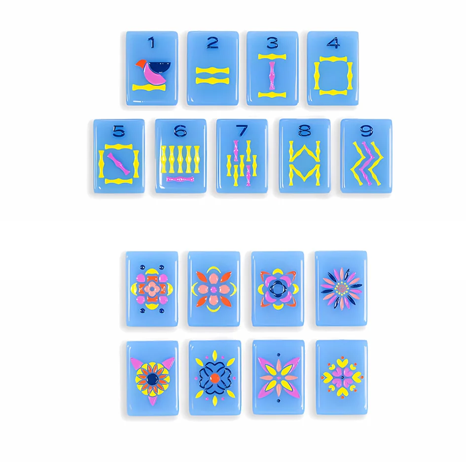 Most Popular Acrylic Luxury Mahjong Set Custom Singapore Malaysia American Mahjong Tiles Crystal Acrylic Mahjong Game