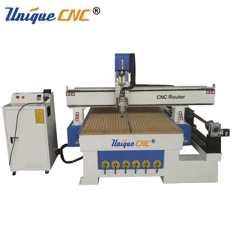 Good Performance 4 axis CNC Rotary Wood Engraving CNC Router machine