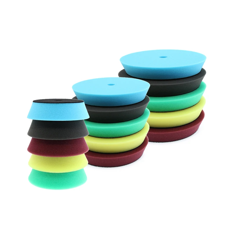 Car polishing pad Manufacturer supply custom label 3inch 5inch 6inch car care detailing buffing pad foam polishing pads