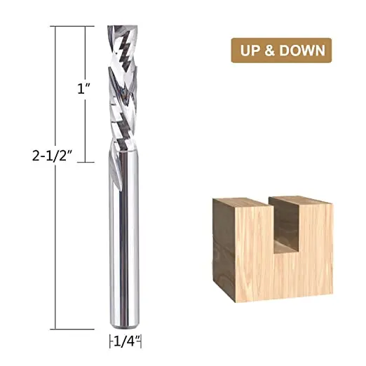 1/2*H30*L75 3 Flutes FST CNC Carbide Up Down End Milling Cutter Composite Compression End Mill For Woodworking