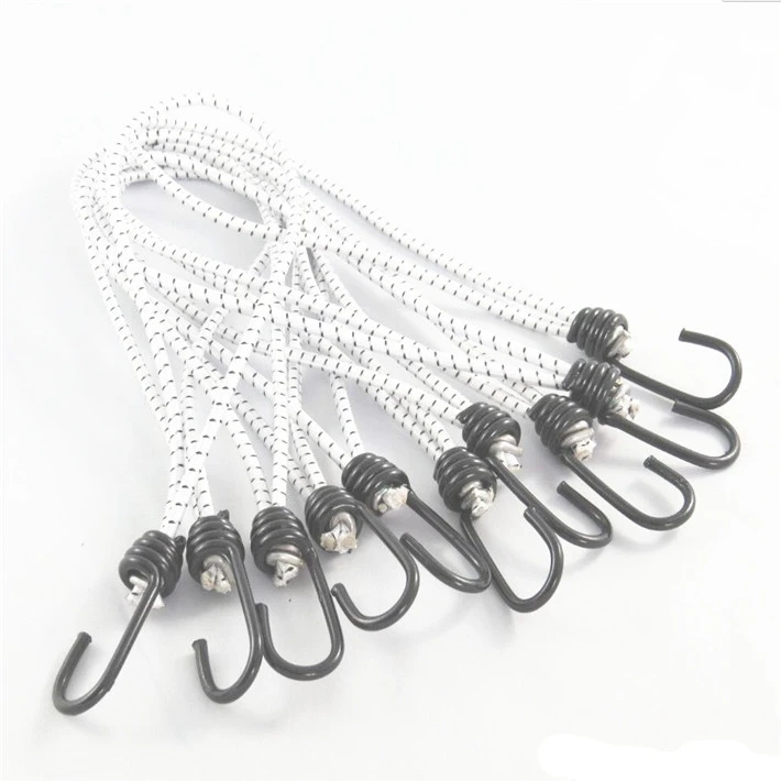 custom  bungee  elastic cord with metal hook elastic packing ropes for motorcycle bike