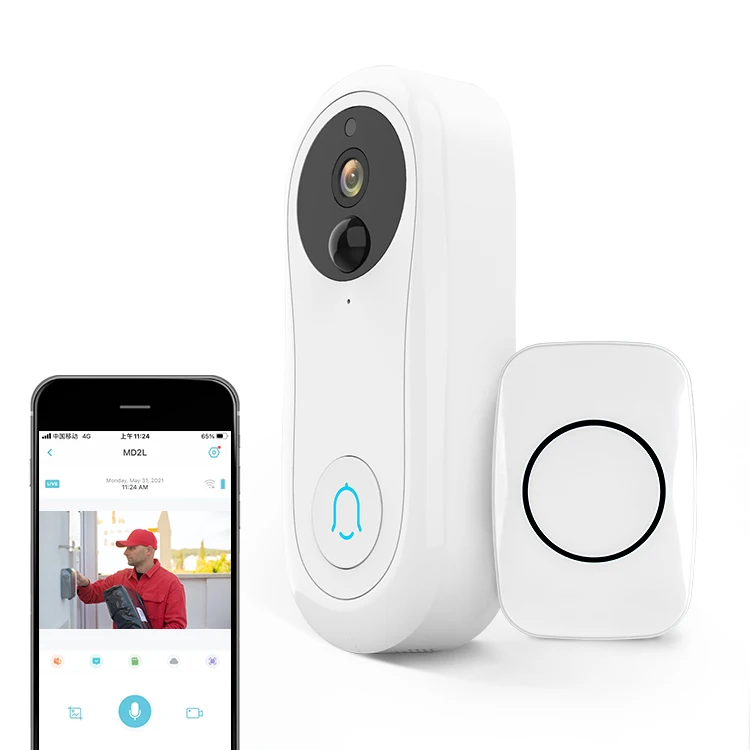 Умный беспроводной видеозвонок с Wi-Fi, 720P, HD, Google Alexa, Wi-Fi, перезаряжаемый аккумулятор, Бесплатная австралийская камера безопасности Tuya, дверной звонок