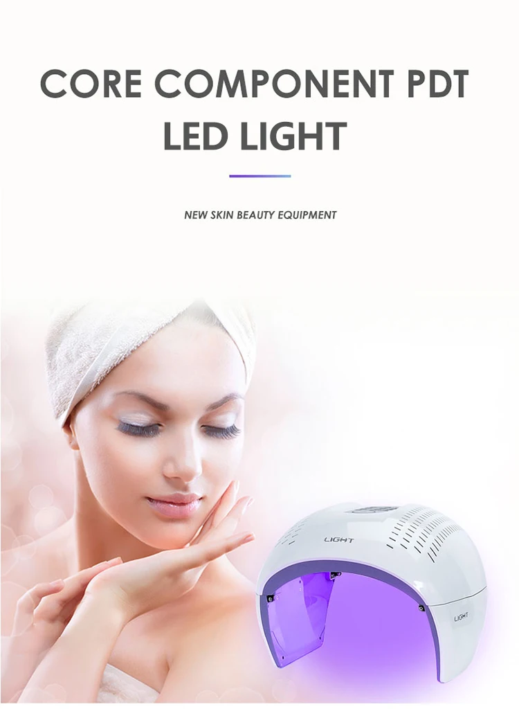 Portable PDT Biophotonic 7 Color Led Light Therapy Facial Skin Care Machine Spray Spectrometers Facial Care Wrinkle Remover